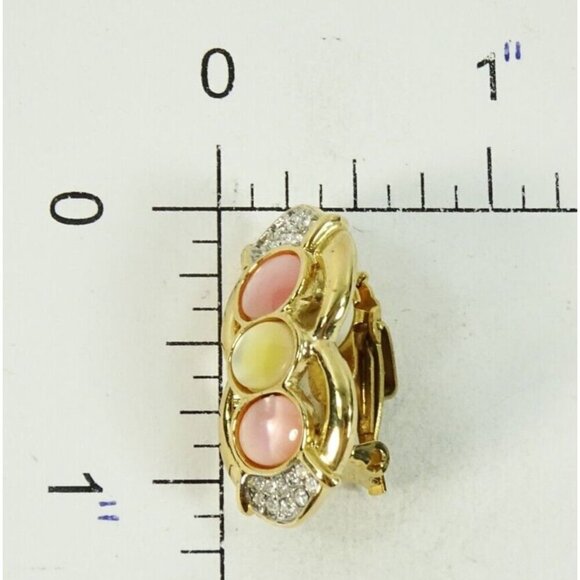 Butler Designer Vintage Clip-On Earrings Chunky Pink Barbiecore Statement - Picture 6 of 6